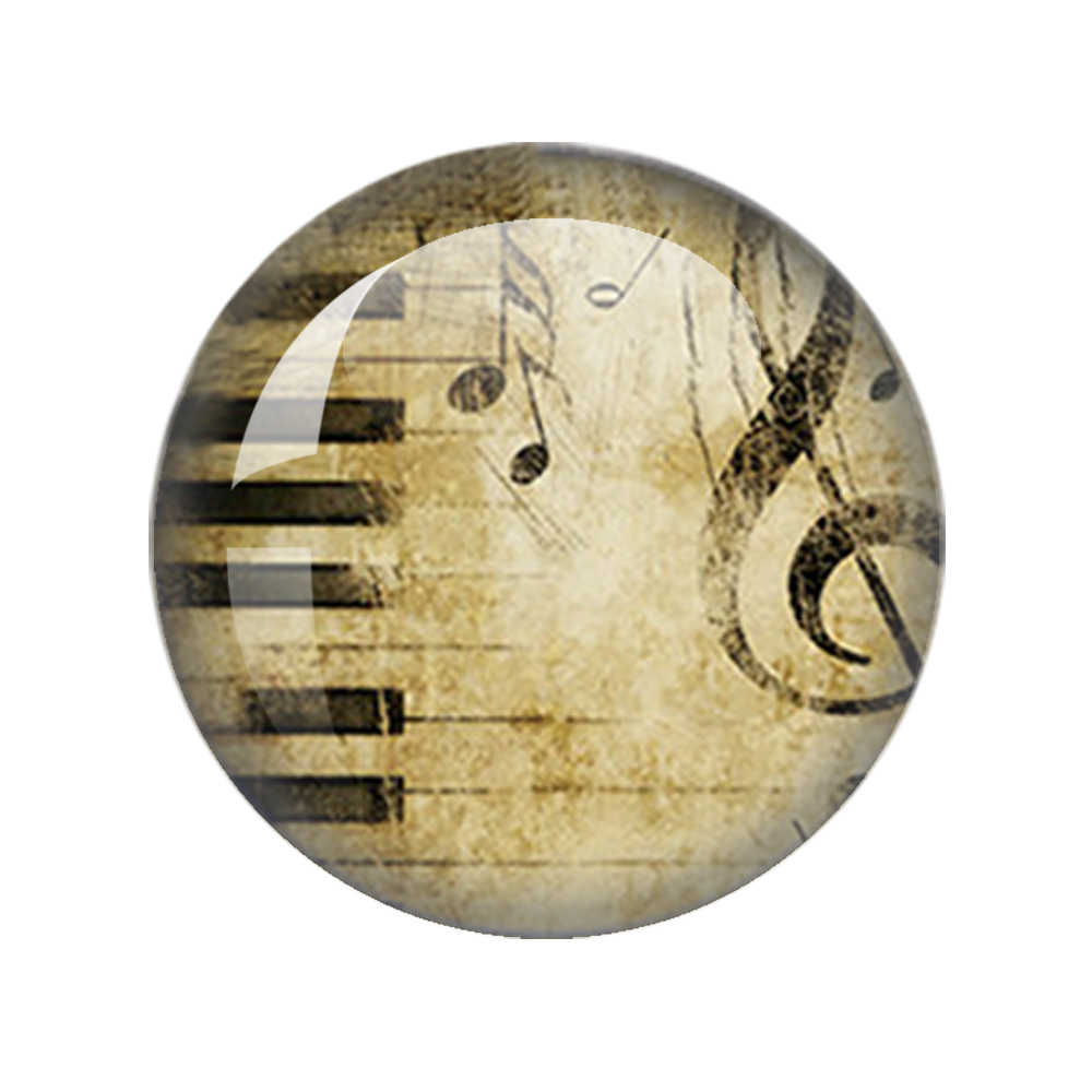Jewelry Making Notes - Cabochon Photo rond en verre, 12