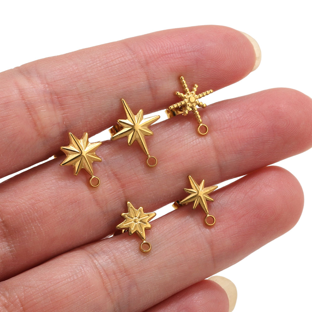 Jewelry Making Tools List - 6 pièces Clous d'oreilles étoile en