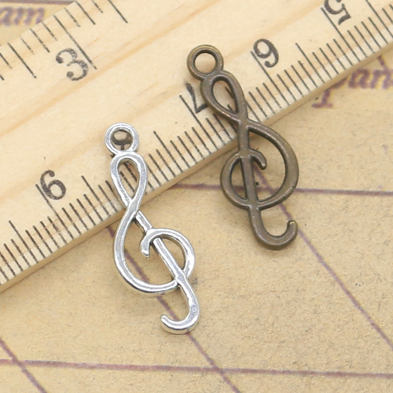 Jewelry Making Notes - 20 breloques en forme de note