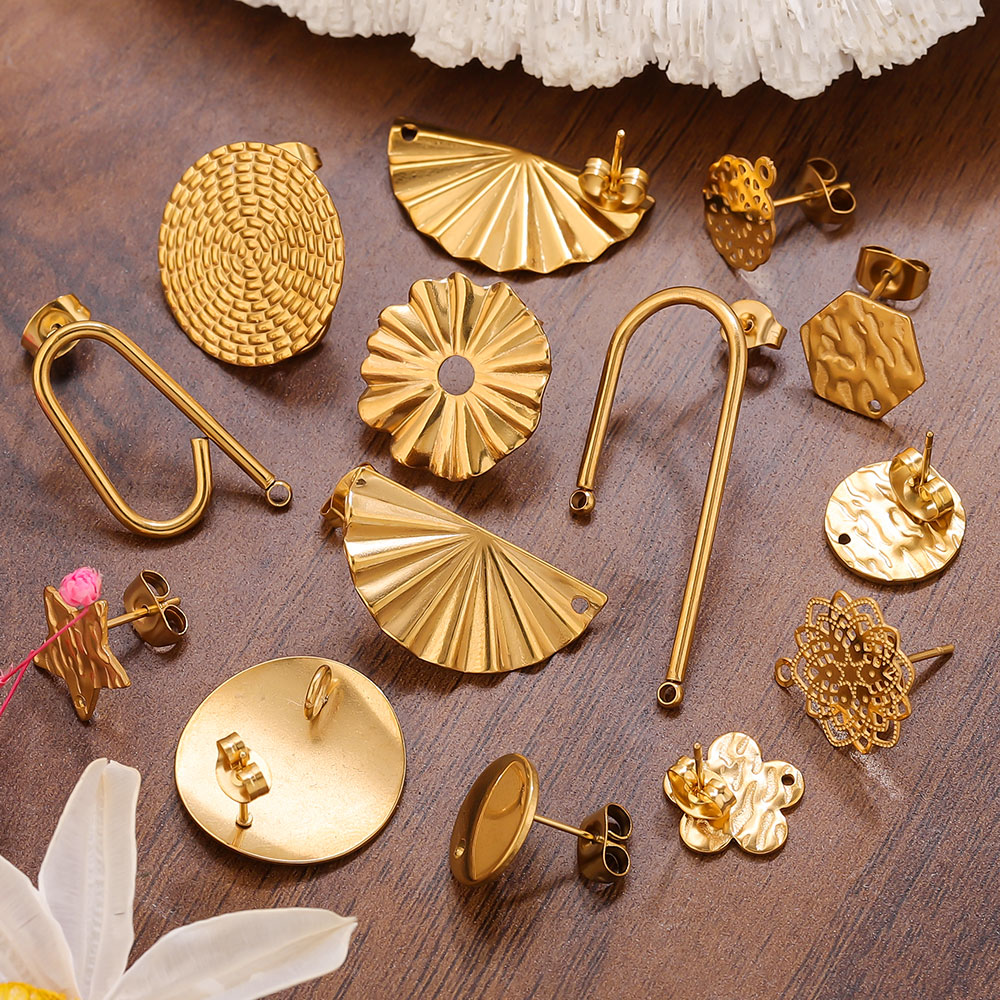 Jewelry Making Supplies Wholesale - Boucles d'oreilles en acier inoxydable, plaque