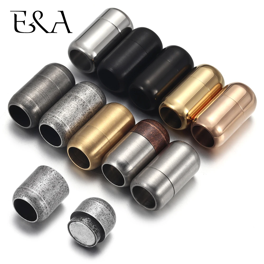 Jewelry Making Material - Fermoirs magnétiques ronds en acier inoxydable,