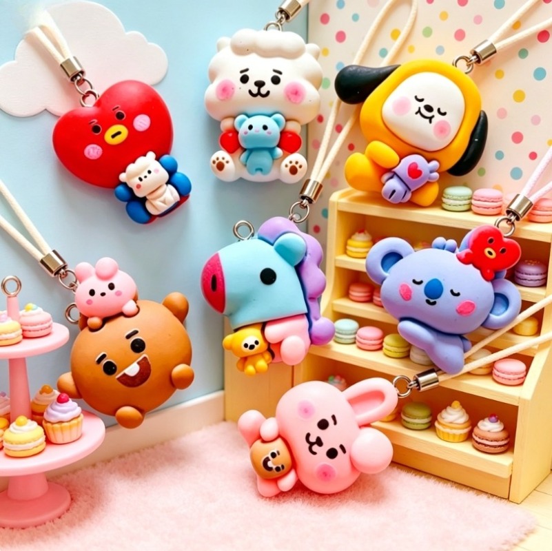 Breloques en résine BT21, 7 pi - Jewelry Making Parts avis et prix