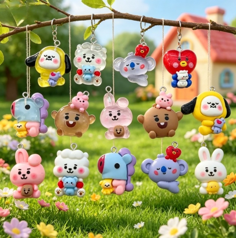 Breloques en résine BT21, 7 pi - Jewelry Making Parts avis et prix